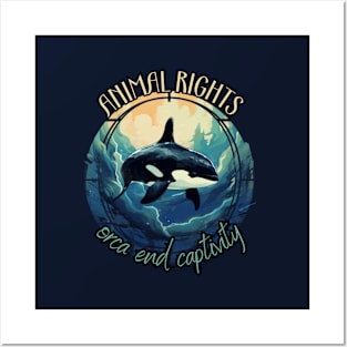 orca end captivity, animal rescuer, animal rights Posters and Art